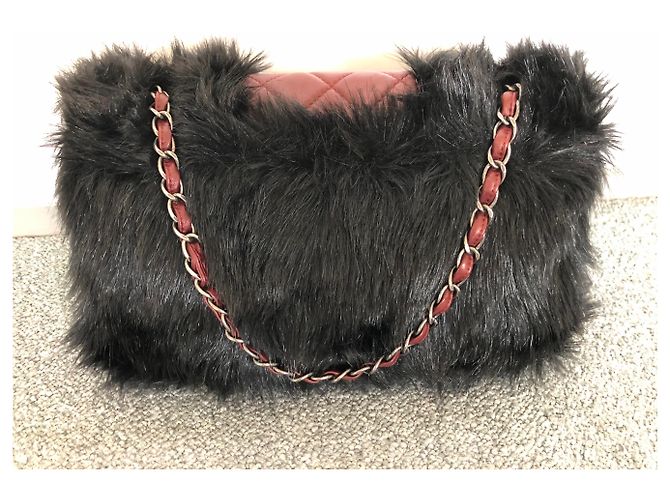 Chanel Paris-Shanghai borsa Timeless in pelle bordeaux Bordò - vista 5