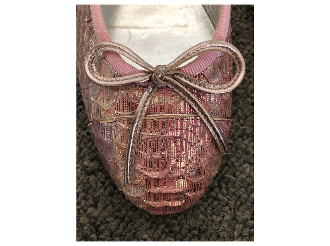 Chanel Ballet Flats Pink Python Leather Size 36 - view 6