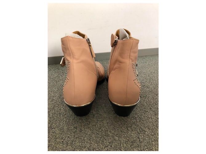 Botas Chloé Susanna de cuero rosa - vista 5