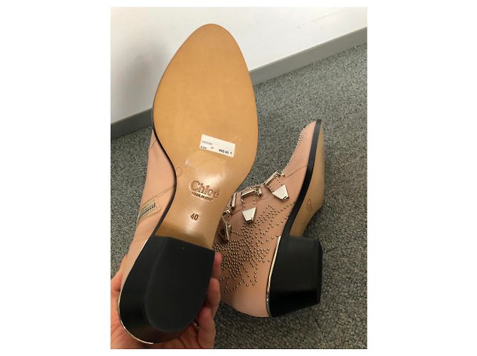 Botas Chloé Susanna de cuero rosa - vista 6
