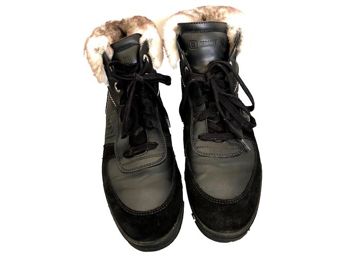 Sneakers Chanel in pelle nera Nero - vista 2
