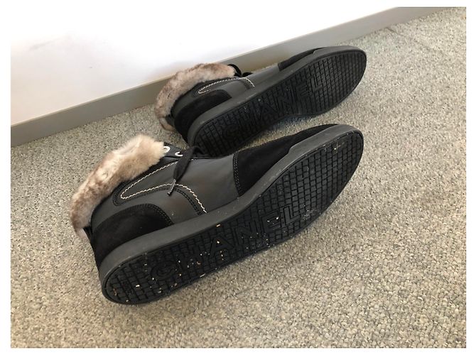 Sneakers Chanel in pelle nera Nero - vista 7