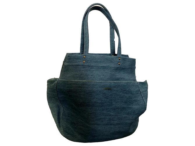 Charlotte Olympia Kitty Denim Tote Bag Hellblau - Ansicht 2