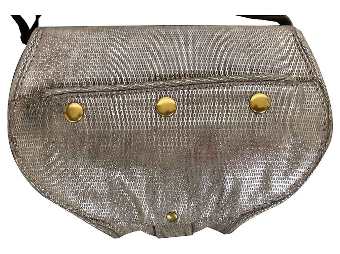 Jerome Dreyfuss Momo Borsa a Tracolla in Pelle Metallizzata Metallico - vista 2