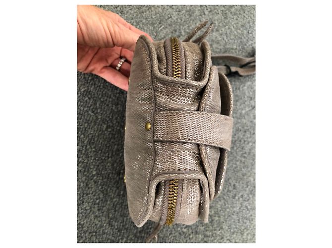 Jerome Dreyfuss Momo Borsa a Tracolla in Pelle Metallizzata Metallico - vista 4