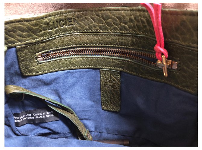Jerome Dreyfuss Lucien Bolsa de mão em python e couro Multicor - vista 6