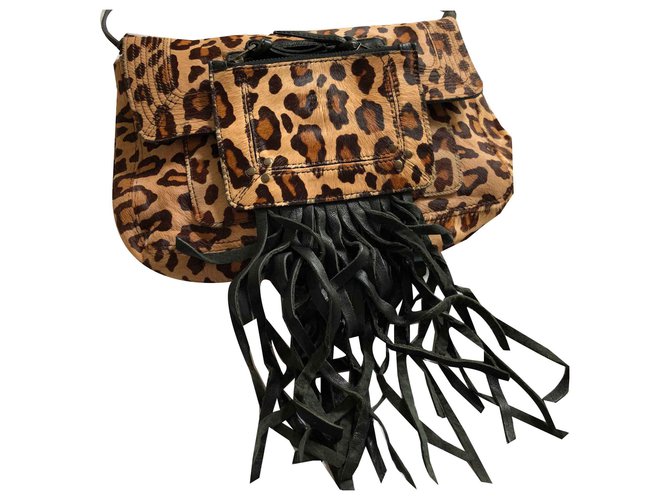 Borsa Jerome Dreyfuss Lucien Effetto Leopardo Stampa leopardo - vista 2