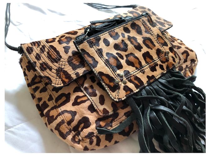 Borsa Jerome Dreyfuss Lucien Effetto Leopardo Stampa leopardo - vista 3