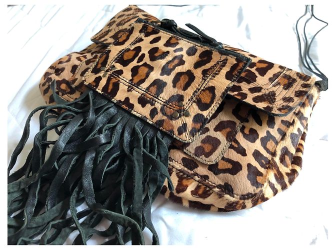 Borsa Jerome Dreyfuss Lucien Effetto Leopardo Stampa leopardo - vista 4