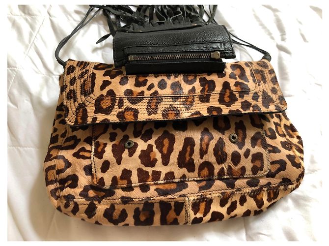 Borsa Jerome Dreyfuss Lucien Effetto Leopardo Stampa leopardo - vista 5