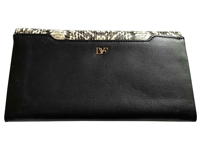 Diane Von Furstenberg Clutch aus Leder Pythonprint Python drucken - Ansicht 2