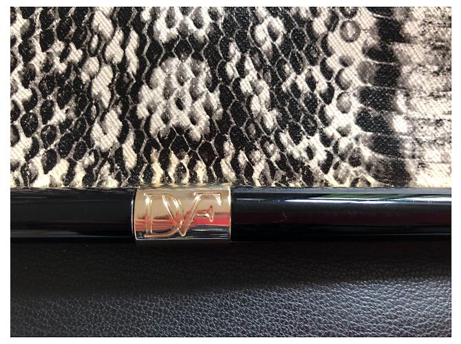 Diane Von Furstenberg Clutch aus Leder Pythonprint Python drucken - Ansicht 3