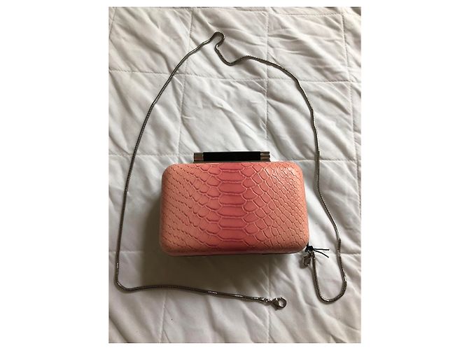 Clutch Diane Von Furstenberg in pelle rosa - vista 2