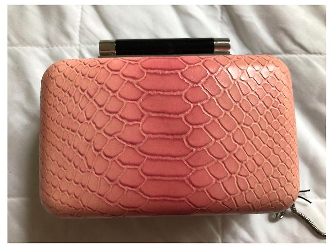 Clutch Diane Von Furstenberg in pelle rosa - vista 3