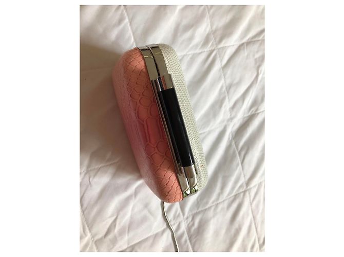 Clutch Diane Von Furstenberg in pelle rosa - vista 4