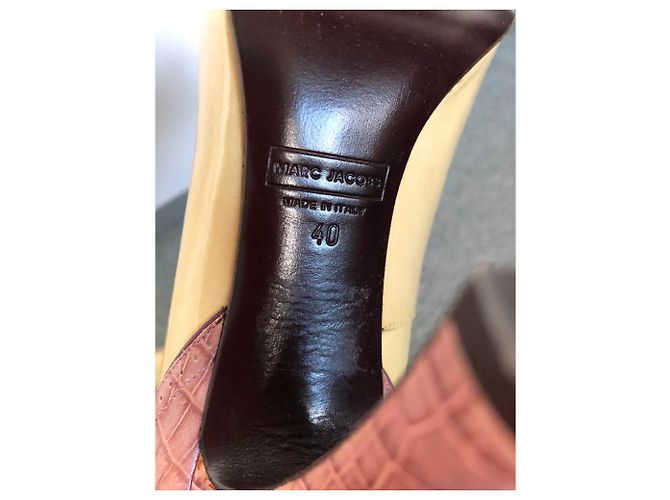 Décolleté Marc Jacobs Vernice Crema e Rosa Crudo - vista 5