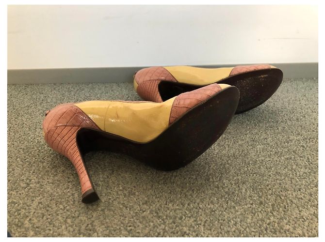Décolleté Marc Jacobs Vernice Crema e Rosa Crudo - vista 6