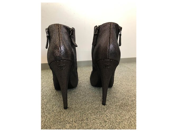 Botines Chanel de piel metalizada 40 Metálico - vista 4
