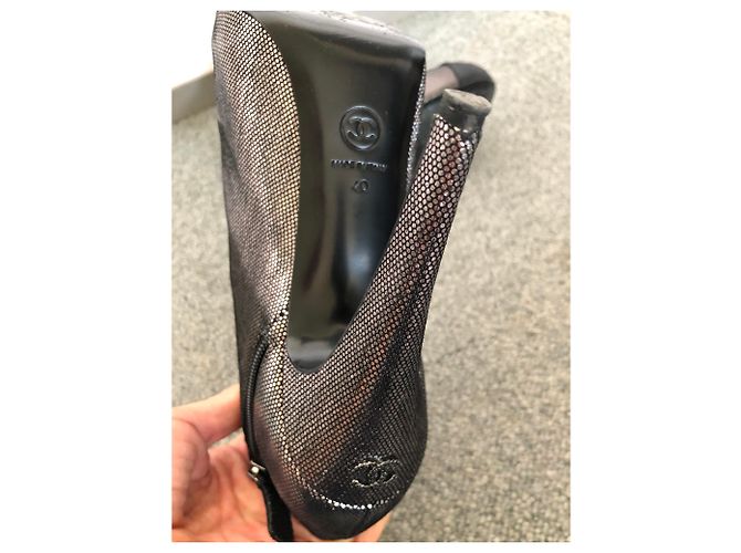 Botines Chanel de piel metalizada 40 Metálico - vista 6