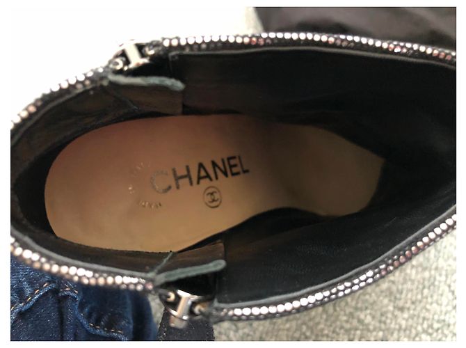 Botines Chanel de piel metalizada 40 Metálico - vista 7