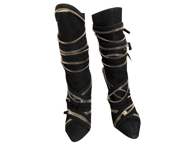 Botas Balmain de gamuza negra Talla 40 Negro - vista 2