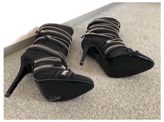 Botas Balmain de gamuza negra Talla 40 Negro - vista 5