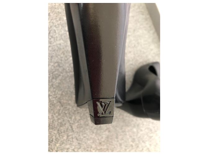 Zeppe Louis Vuitton in pelle nera Taglia 40 Nero - vista 6