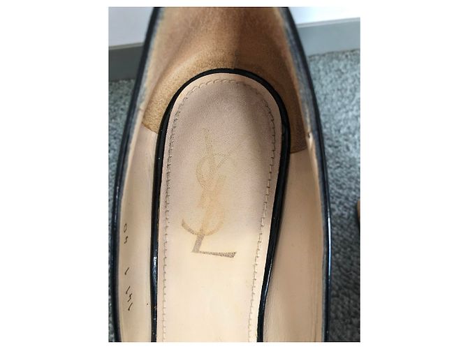 Décolleté Tribute Saint Laurent in vernice nera Nero - vista 5