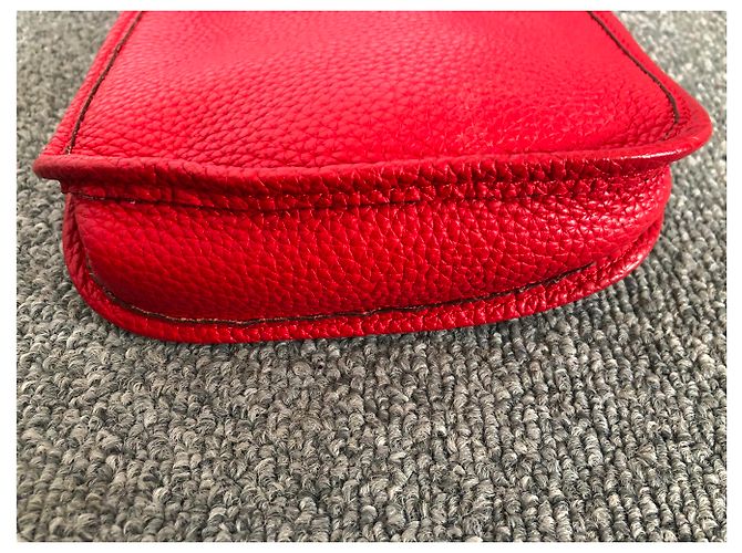 Borsa Hermès Evelyne TPM in pelle Clemence rossa Rosso - vista 4