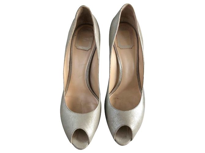 Décolleté Miss DIOR Dior pelle argento 40 Grigio Metallico - vista 2