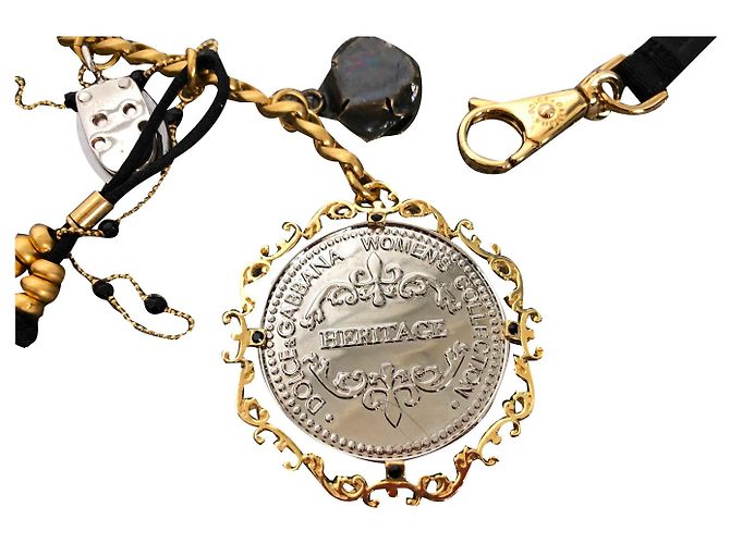 Dolce & Gabbana Schmuckgürtel Schwarz Gold Golden - Ansicht 2