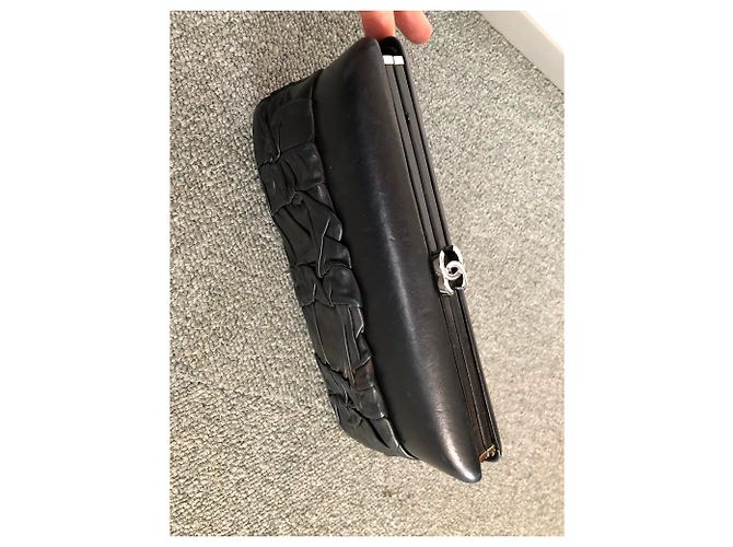 Chanel Handtasche aus schwarzem Lammleder - Ansicht 3