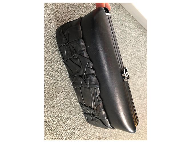 Chanel Handtasche aus schwarzem Lammleder - Ansicht 4
