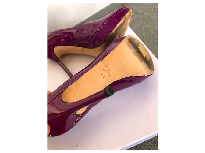 Décolleté Pump Dior in vernice prugna - vista 6
