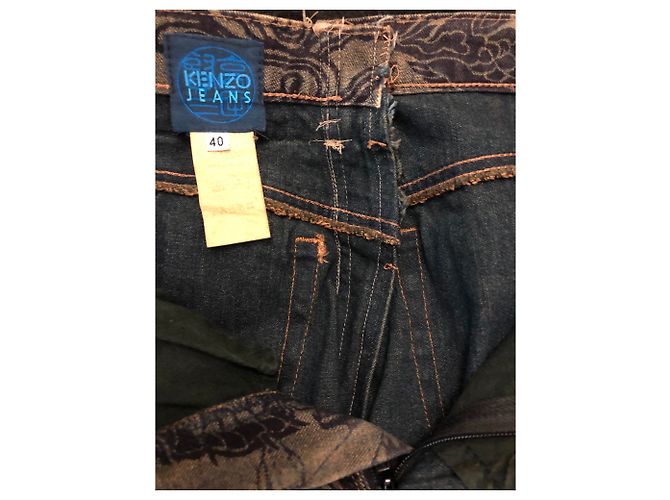 Set giacca senza maniche e jeans Kenzo blu scuro cotone - vista 4
