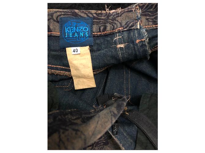 Set giacca senza maniche e jeans Kenzo blu scuro cotone - vista 5