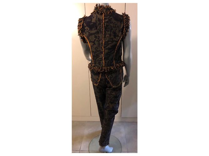Set giacca senza maniche e jeans Kenzo blu scuro cotone - vista 7