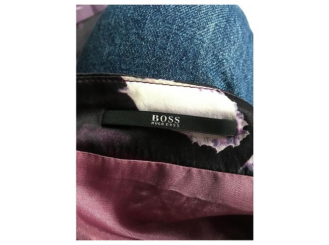 Saia de seda floral Hugo Boss Multicor - vista 4