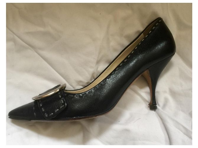 Prada Pumps aus Leder Schwarz 9 cm Absatz - Ansicht 3