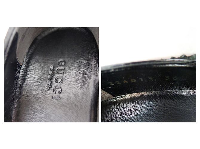 Décolleté con plateau Gucci Barclay in pelle viola 36 Porpora - vista 7