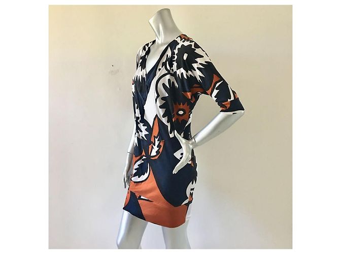Vestido Diane Von Furstenberg Venus de seda Multicor - vista 2