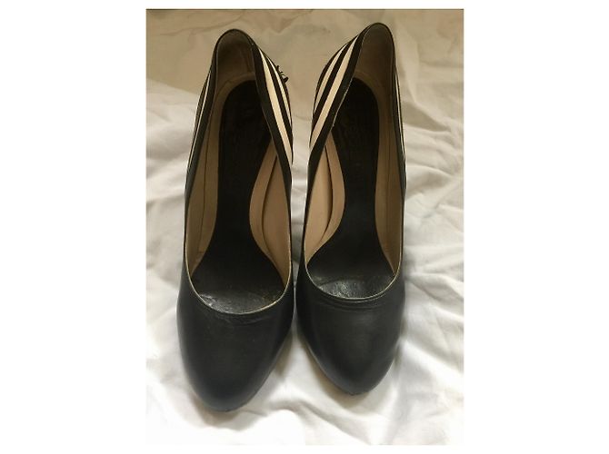 Alexander Mcqueen Pompe in bianco e nero - vista 3