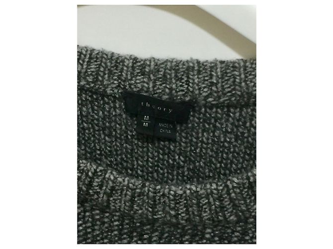 Suéter de lana y seda gris Theory - vista 6