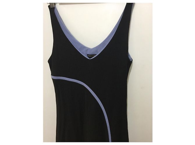 Abito lungo Bcbg Max Azria nero e celeste Blu - vista 3