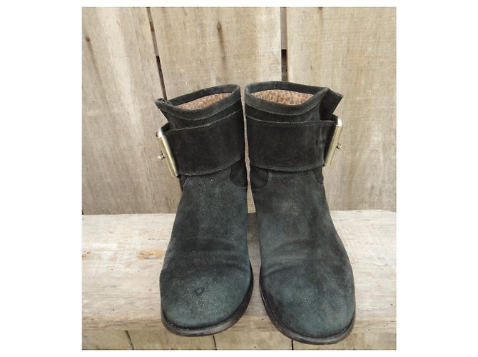 Botas de acero con hebilla free lance. Negro - vista 4