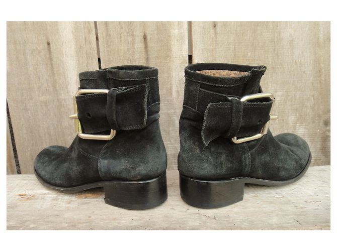 Botas de acero con hebilla free lance. Negro - vista 5
