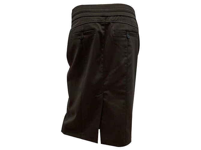 Trussardi Jeans Rock anthrazitgrau Satin Polyester - Ansicht 2