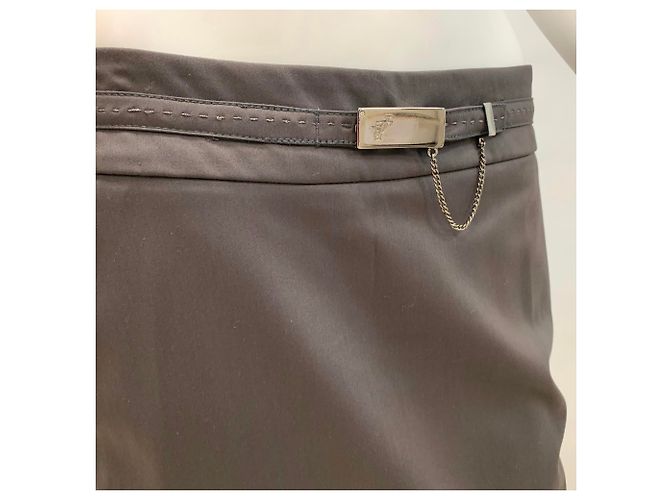 Trussardi Jeans Rock anthrazitgrau Satin Polyester - Ansicht 5
