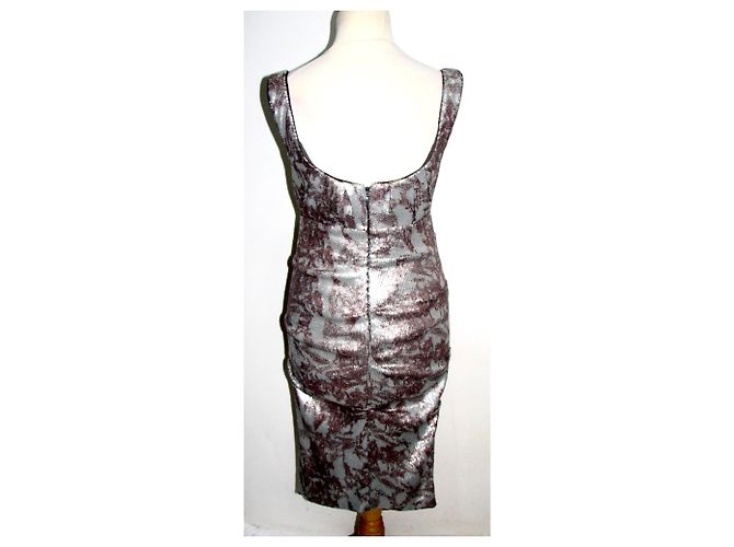 Nicole Miller Elegantes Kleid aus Metall mit Pailletten - Ansicht 2