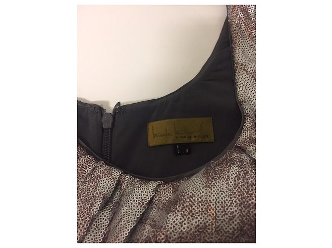 Nicole Miller Elegantes Kleid aus Metall mit Pailletten - Ansicht 5